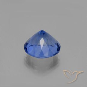 Color-Change Fluorite Gemstone in 15 mm (calibrated) Size for Sale, Color-Change Fluorite Stone in Intense Navy Blue Color