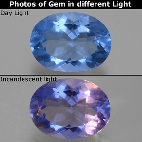 8.6ct Oval Facet Violet to Blue Color-Change Fluorite for sale thumb image of 8.6ct Oval Facet Violet to Blue Color-Change Fluorite (ID: 445408)