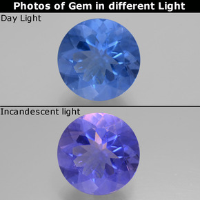 11.5ct Round Facet Violet to Blue Color-Change Fluorite for sale thumb image of 11.5ct Round Facet Violet to Blue Color-Change Fluorite (ID: 445413)