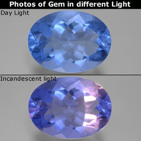 20.8ct Oval Facet Violet to Blue Color-Change Fluorite for sale thumb image of 20.8ct Oval Facet Violet to Blue Color-Change Fluorite (ID: 445415)