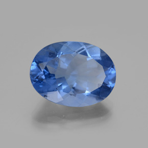 20.76 ct Blue Color-Change Fluorite Stone, Natural Color-Change Fluorite in Oval Facet Shape for Sale