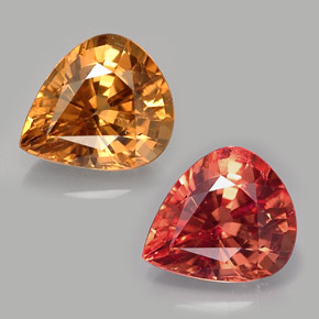 1.41 ct Multicolor Color-Change Garnet Gemstone, Color-Change Garnet Gem in Pear Facet Shape for Sale.