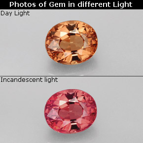 1.47 ct Multicolor Color-Change Garnet Gemstone, Color-Change Garnet Gem in Oval Facet Shape for Sale.