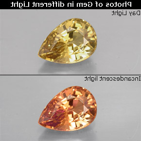1.16 ct Multicolor Color-Change Garnet Gemstone, Color-Change Garnet Gem in Pear Facet Shape for Sale.