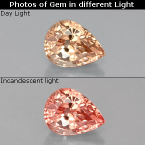 1.29 ct  Color-Change Garnet Gemstone, Color-Change Garnet Gem in Pear Facet Shape for Sale.