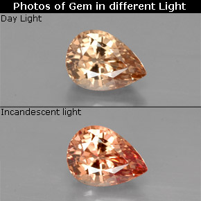 1.12 ct Multicolor Color-Change Garnet Gemstone, Color-Change Garnet Gem in Pear Facet Shape for Sale.