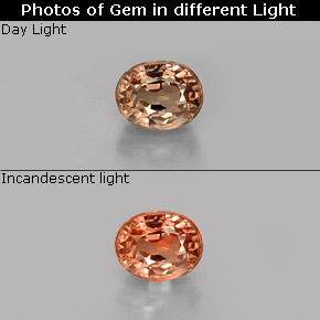0.85 ct Multicolor Color-Change Garnet Gemstone, Color-Change Garnet Gem in Oval Facet Shape for Sale.