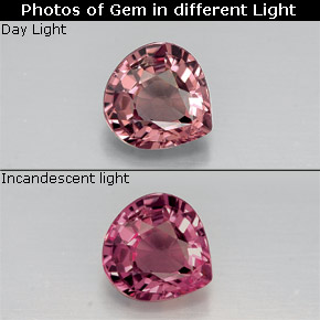 0.75 ct Multicolor Color-Change Garnet Gemstone, Color-Change Garnet Gem in Pear Facet Shape for Sale.