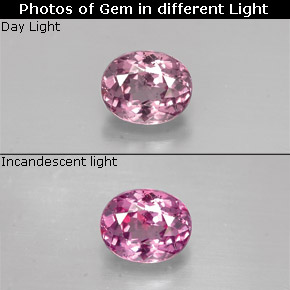 0.58 ct Multicolor Color-Change Garnet Gemstone, Color-Change Garnet Gem in Oval Facet Shape for Sale.