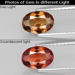 0.91 ct  Color-Change Garnet Gemstone, Color-Change Garnet Gem in Oval Facet Shape for Sale.