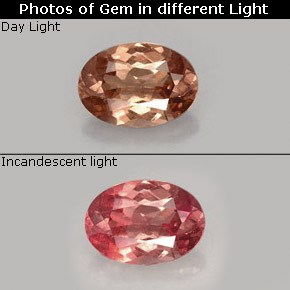 0.94 ct Multicolor Color-Change Garnet Gemstone, Color-Change Garnet Gem in Oval Facet Shape for Sale.