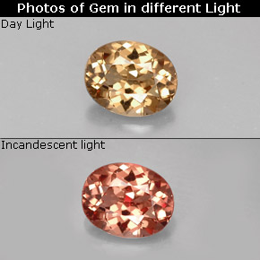 0.64 ct Multicolor Color-Change Garnet Gemstone, Color-Change Garnet Gem in Oval Facet Shape for Sale.