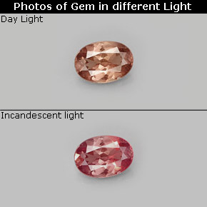 0.88 ct Multicolor Color-Change Garnet Gemstone, Color-Change Garnet Gem in Oval Facet Shape for Sale.