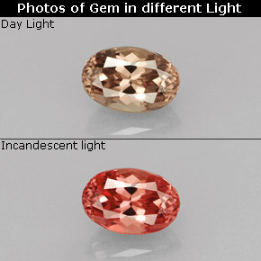 0.73 ct Multicolor Color-Change Garnet Gemstone, Color-Change Garnet Gem in Oval Facet Shape for Sale.