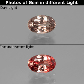 0.69 ct Color-Change Color-Change Garnet Gemstone, Color-Change Garnet Gem in Oval Facet Shape for Sale.