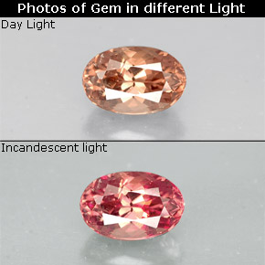 0.74 ct Multicolor Color-Change Garnet Gemstone, Color-Change Garnet Gem in Oval Facet Shape for Sale.