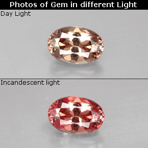 0.62 ct Multicolor Color-Change Garnet Gemstone, Color-Change Garnet Gem in Oval Facet Shape for Sale.