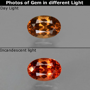 0.65 ct Multicolor Color-Change Garnet Gemstone, Color-Change Garnet Gem in Oval Facet Shape for Sale.