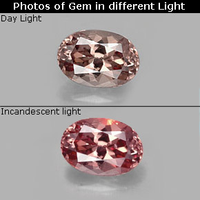 0.59 ct Multicolor Color-Change Garnet Gemstone, Color-Change Garnet Gem in Oval Facet Shape for Sale.