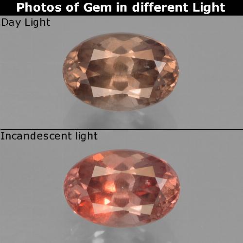 Medium Brown Гранат, Меняющий Цвет Камень - 0.7ct Фасетный Овал (ID: 226609)