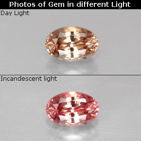 0.66 ct Multicolor Color-Change Garnet Gemstone, Color-Change Garnet Gem in Oval Facet Shape for Sale.