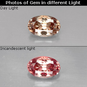 0.61 ct Multicolor Color-Change Garnet Gemstone, Color-Change Garnet Gem in Oval Facet Shape for Sale.