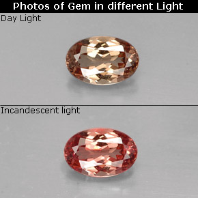 0.57 ct Multicolor Color-Change Garnet Gemstone, Color-Change Garnet Gem in Oval Facet Shape for Sale.