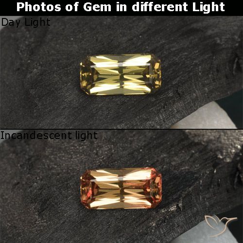 0.72 ct Octagon Cut Color-Change Garnet, 7 x 3.5 mm From Madagascar, Photo A
