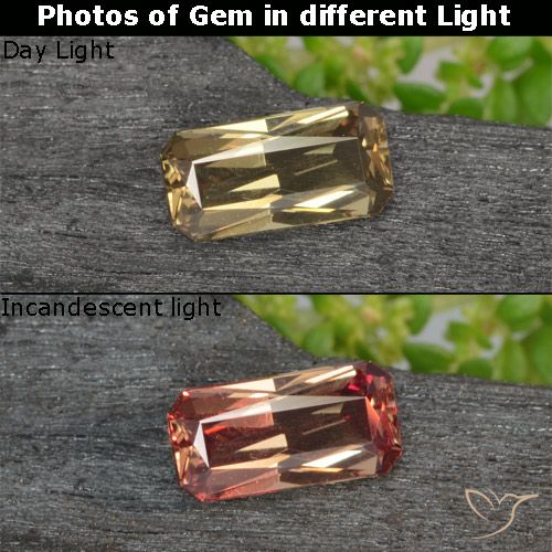 0.74 ct Octagon Cut Color-Change Garnet, 7 x 3.6 mm From Madagascar, Photo A