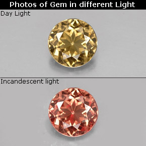 0.74 ct Multicolor Color-Change Garnet Gemstone, Color-Change Garnet Gem in Round Facet Shape for Sale.