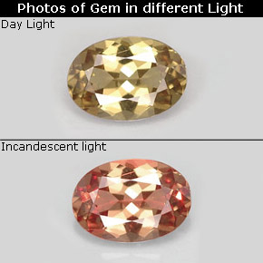 0.93 ct Multicolor Color-Change Garnet Gemstone, Color-Change Garnet Gem in Oval Facet Shape for Sale.