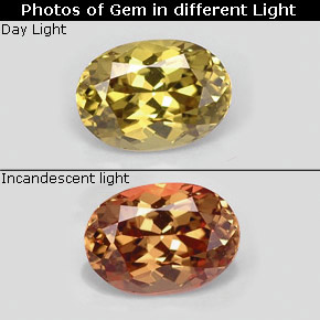 1.09 ct Multicolor Color-Change Garnet Gemstone, Color-Change Garnet Gem in Oval Facet Shape for Sale.