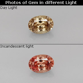 1.17 ct Multicolor Color-Change Garnet Gemstone, Color-Change Garnet Gem in Oval Facet Shape for Sale.