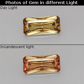 1.21 ct Multicolor Color-Change Garnet Gemstone, Color-Change Garnet Gem in Octagon / Scissor Cut Shape for Sale.