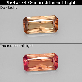 1.26 ct Multicolor Color-Change Garnet Gemstone, Color-Change Garnet Gem in Octagon / Scissor Cut Shape for Sale.