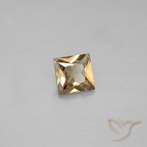 0.51 ct Golden Color-Change Garnet Stone, Natural Color-Change Garnet in Princess-Cut Shape for Sale