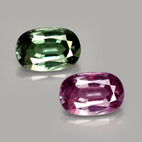 1.08 ct Multicolor Color-Change Garnet Gemstone, Color-Change Garnet Gem in Oval Facet Shape for Sale.