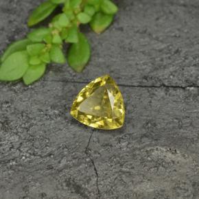 0.70 ct Yellow Color-Change Garnet Stone, Natural Color-Change Garnet in Trillion Facet Shape for Sale