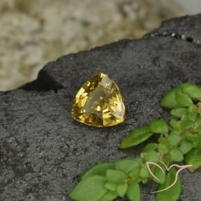 0.61 ct Yellow Color-Change Garnet Stone, Natural Color-Change Garnet in Trillion Facet Shape for Sale