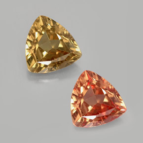 0.79 ct Multicolor Color-Change Garnet Gemstone, Color-Change Garnet Gem in Trillion Facet Shape for Sale.