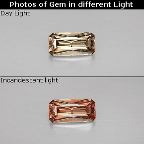 0.60 ct Multicolor Color-Change Garnet Gemstone, Color-Change Garnet Gem in Octagon Facet Shape for Sale.