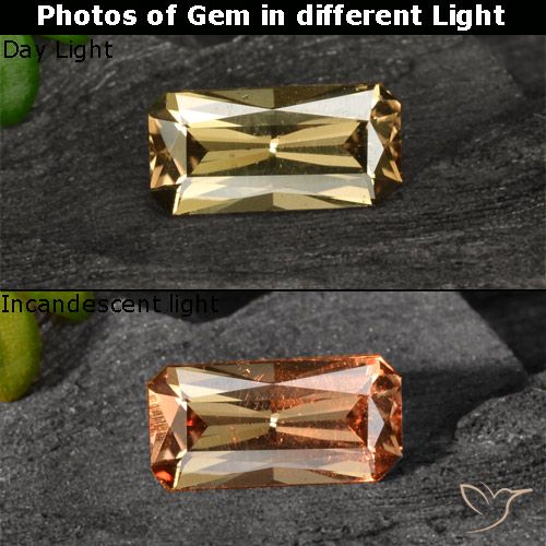 0.63 قيراط ثمانى قطع عقيق متغير اللون ، <cite dir="ltr" lang="en">7 x 3.5</cite> مم من مدغشقر, Photo A