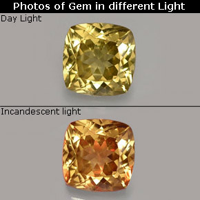 0.76 ct Color-Change Color-Change Garnet Gemstone, Color-Change Garnet Gem in Cushion-Cut Shape for Sale.