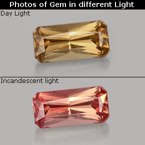 0.75 ct Multicolor Color-Change Garnet Gemstone, Color-Change Garnet Gem in Octagon / Scissor Cut Shape for Sale.