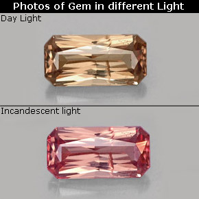 0.75 ct Multicolor Color-Change Garnet Gemstone, Color-Change Garnet Gem in Octagon / Scissor Cut Shape for Sale.