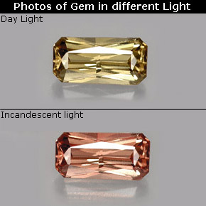 0.67 ct Color-Change Color-Change Garnet Gemstone, Color-Change Garnet Gem in Octagon / Scissor Cut Shape for Sale.