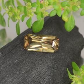 0.66 ct Golden Color-Change Garnet Stone, Natural Color-Change Garnet in Octagon / Scissor Cut Shape for Sale