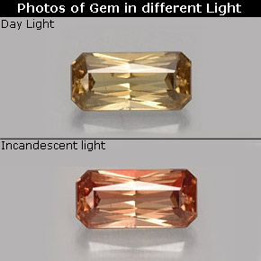 0.73 ct Color-Change Color-Change Garnet Gemstone, Color-Change Garnet Gem in Octagon / Scissor Cut Shape for Sale.
