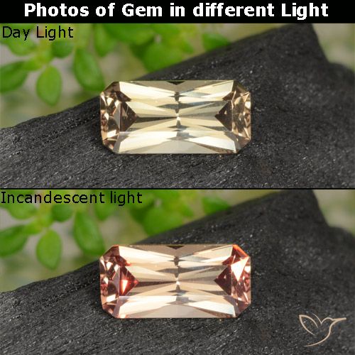 0,65 ct octagonschliff gelber Farbwechselnder Granat aus Madagaskar, Größe 7,2 x 3,5mm, natürlicher Edelstein, VVS Reinheit, 1 Stück octagonschliff Farbwechselnder Granat, Mohs-Härte von 6,5 - 7,5 Geeignet für den täglichen Gebrauch im Schmuck , Photo A