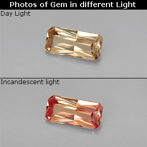 0.55 ct Multicolor Color-Change Garnet Gemstone, Color-Change Garnet Gem in Octagon / Scissor Cut Shape for Sale.
